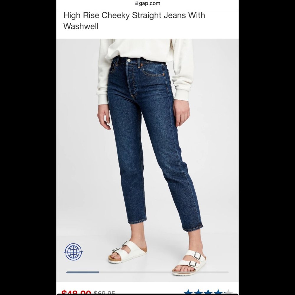 New with Tags GAP Cheeky Straight Hi-Rise Jeans
